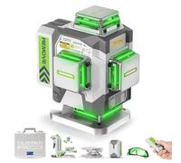 Huepar Pro Niveau Laser Auto-Nivellement 4 * 360 Vert ZK04CG | Télécommande, Autonomie 8 Heures, Précision ± 2 mm, Support Magnétique Multifonction, Boîte de Rangement de Qualité
