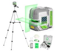 Huepar Pro Niveau Laser Autonivelant avec Trépied de 140 cm GK011SGT | Rechargeable, Mode Impulsionnel, Ligne Commutable, et Socle Magnétique à 360°, Bricolage