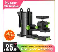 Huepar PV11 + support magnétique à rotation fine, Base pivotante pour niveau Laser série S/P et support mural avec Clip réglable PV11 no clip