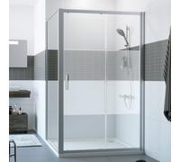 HÜPPE Classics 2 Porte coulissante, avec élément fixe, pour niche, pour paroi latérale, C20417087375, C20417