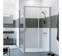 HÜPPE Classics 2 Porte coulissante, avec élément fixe, pour niche, pour paroi latérale, C25606087321, C25606