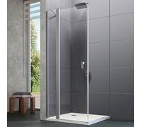 HÜPPE Design pure Porte battante, avec élément fixe, pour accès d'angle, pour paroi latérale, 8P0705087321, 8P0705