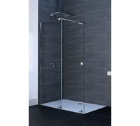 Hüppe Xtensa Pure 4-kąt drzwi prysznicowe 160 cm lewe srebrny połysk/szkło przezroczyste Anti-Plaque XT0107.069.322