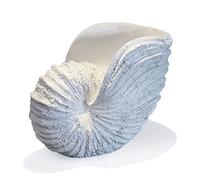 Huey House Sculpture de Coquillage Nautilus - Réplique de décoration d'océan sur Le thème de la Plage pour la Maison - Résine Blanche Rustique 26,4 x 15,2 x 20,3 cm - Décoration d'étagère en