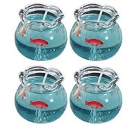 HUFENYU Mini Bougie D’Aquarium À Bulles, Cire De Gel Faite À La Main De Décoration Intérieure Mignonne, Thème Océan Parfumé avec Décor De Chambre Confortable Parfumé(4pcs)