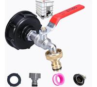 hufhwnso IBC Robinet Cuve 1000l, Bouchon Cuve 1000l 1/2,Raccord Cuve 1000 litres,s60 x 6 IBC Adaptateur Robinet Cuve 1000l Plastique 1/2"