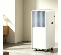 HUGGWRT Climatiseur Mobile 4-en-1, Unité Inverter avec Rafraîchissement, Chauffage, Déshumidification, Panneau de Contrôle Intelligent, Filtre à Poussière & roulettes 3, Q6
