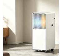 HUGGWRT Climatiseur Mobile 4-en-1, Unité Inverter avec Rafraîchissement, Chauffage, Déshumidification, Panneau de Contrôle Intelligent, Filtre à Poussière & roulettes 3, Q7
