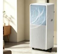 HUGGWRT Climatiseur Mobile 4-en-1, Unité Inverter avec Rafraîchissement, Chauffage, Déshumidification, Panneau de Contrôle Intelligent, Filtre à Poussière & roulettes 3, Q3