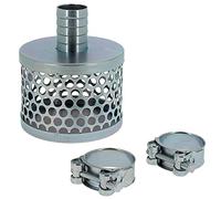 HUGGY TUYAUX Crépine pour Tuyau d'aspiration 38 mm + 2 Colliers de Serrage
