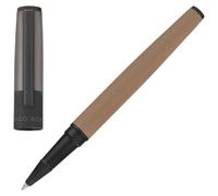 BOSS Stylo roller avec corps camel et capuchon logoté - Style Rollerball pen Gear Balance, 58465160 Gris / Beige / Noir pcs.