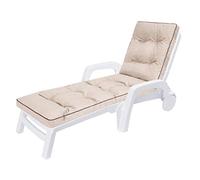 Hobbygarden Chaise longue Coussin pour Deckchair Coussin pour chaise longue - Coussin Hugo 201 x 55 x 8 cm, Beige