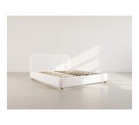 Hugo - lit coffre - 160x200 cm - en tissu bouclette