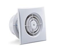 HUGOOME Ventilateur extracteur d'air 100 mm 12 W 130 m³/h - 4" | avec clapet anti-retour, fenêtre et montage mural, pour cuisine, salle de bains, serre, garage