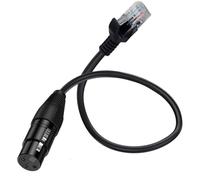 HUHANGGod Câble XLR à 3 broches vers RJ45, adaptateur femelle vers mâle, convertisseur DMX pour haut-parleurs, mélangeurs, amplificateurs, microphone, égaliseur, appareil photo, éclairage de scène DMX