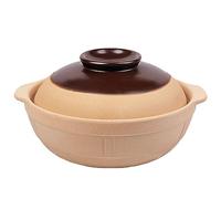 HUHJYUGE Clay Casserole, Cocotte Traditionnelle en Céramique, Cocotte Ronde avec Couvercle, Haute Température en Céramique Cocotte, Ceramic Clay Pot Rice Casserole (0.7L)