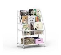Huhote Bibliothèque pour enfants, petite bibliothèque, étagère de rangement pour livres et jouets, présentoir pour petit endroit, salon, étude, chambre d'enfant (blanc)