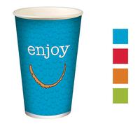 Huhtamaki Gobelet en carton recyclable Enjoy 30 ouleurs assorties - Lot de 100