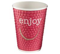Huhtamaki Gobelet en carton recyclable Enjoy 30 ouleurs assorties - Lot de 34