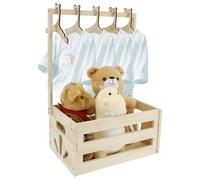 HuhWafee Boîte de rangement pratique en bois pour fête prénatale - Panier de rangement décoratif pour fête prénatale - Panier cadeau pour garçons et filles - Nouveaux parents (A)