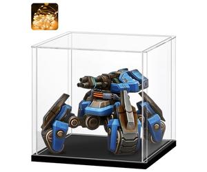 Huijintao Vitrine Acrylique, Vitrine Exposition Transparent, Vitrine Figurine, Vitrine pour Collection, vitrine Voiture Miniature pour Figurines, Jouets, Objets de Collection, Noir (40x40x40 cm)