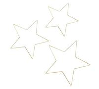 HUIKJI Lot de 3 cerceaux en métal Attrape Reve - Couronne d'étoiles - Anneaux en métal - Attrape-rêves - Cadre en Macramé - pour la Décoration de la Maison, de Mariage
