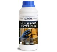 Huile Bois Exterieur - Codeve Bois - 1L - Intérieur/extérieur - Pour La Protection D'un Chalet, Abri, Garage, Hangar, Cabane En Bois.