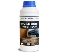 Huile Bois Interieur - Codeve Bois - 1L - Intérieur - D'entretien Pour Boiserie, Porte, Menuiserie, Lambris Ou Poutre En Bois.