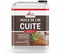 Huile de lin cuite pour entretien des bois, parquets, meubles, terrasse, pierres naturelles - 1 L