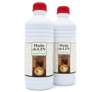 Huile de Lin & Térébenthine La Baille - Prête à l'Usage pour Bois et Matériaux Poreux - Protection et Entretien Intérieur/Extérieur (2 litres)