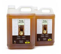 Huile de Lin & Térébenthine La Baille - Prête à l'Usage pour Bois et Matériaux Poreux - Protection et Entretien Intérieur/Extérieur (10 litres)