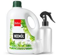 Huile de neem Natura Germania® 1000 ml avec extrait de noix de lavage, atomiseur inclus - donne 100 litres de solution prête à pulvériser - spray de neem pour les soins naturels des plantes