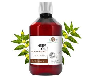 Huile de Neem Vierge, Pure, Ultra-concentrée, Repulsif Moustiques, Équivalent à 20 L Pulvérisation, Plantes, Animaux, Soin Peau & Cheveux, 100 ml