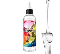 Huile de silicone pour couler acrylique 250 millilitres de formation de | Peinture silicone transparente pour panneau de bois, textile, œuvre d'art, peinture aquarelle et béton projeté avec plusieurs