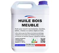 Huile Meuble Bois - Codeve Bois/Incolore - 5L - Intérieur - Pour La Déco De Votre Meuble, Table, Buffet, Commode Ou Armoire Bois.