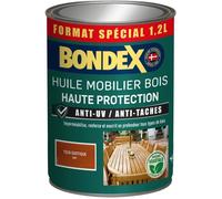 Bondex - Huile mobilier bois - Haute protection, imperméabilisante et nourrissante - Teck - 1,2 L