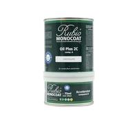 Huile pour bois Rubio Monocoat 14 m² - Chocolat | Oil Plus 2C | Huile de lin pour bois écologique à séchage rapide pour l'intérieur, avec accélérateur (partie B) | Protecteur | 350 ML