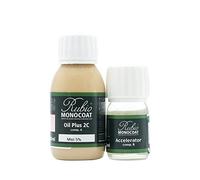 Huile pour bois Rubio Monocoat 5 m² - Brume 5% | Oil Plus 2C | Huile de lin pour bois écologique à séchage rapide pour l'intérieur, avec accélérateur (partie B) | Protecteur | 130 ML
