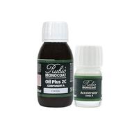 Huile pour bois Rubio Monocoat 5 m² - Cacao | Oil Plus 2C | Huile de lin pour bois écologique à séchage rapide pour l'intérieur, avec accélérateur (partie B) | Protecteur | 130 ML