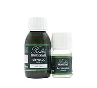 Huile pour bois Rubio Monocoat 5 m² - Chêne foncé | Oil Plus 2C | Huile de lin pour bois écologique à séchage rapide pour l'intérieur, avec accélérateur (partie B) | Protecteur | 130 ML