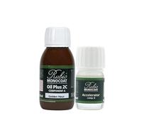Huile pour bois Rubio Monocoat 5 m² - Heure Dorée | Oil Plus 2C | Huile de lin pour bois écologique à séchage rapide pour l'intérieur, avec accélérateur (partie B) | Protecteur | 130 ML