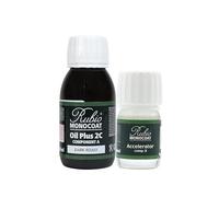 Huile pour bois Rubio Monocoat 5 m² - Torréfaction Foncée | Oil Plus 2C | Huile de lin pour bois écologique à séchage rapide pour l'intérieur, avec accélérateur (partie B) | Protecteur | 130 ML