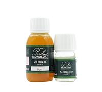 Huile pour bois Rubio Monocoat 5 m² - Vanille | Oil Plus 2C | Huile de lin pour bois écologique à séchage rapide pour l'intérieur, avec accélérateur (partie B) | Protecteur | 130 ML
