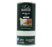 Huile pour bois Rubio Monocoat 52 m² - Miel | Oil Plus 2C | Huile de lin pour bois écologique à séchage rapide pour l'intérieur, avec accélérateur (partie B) | Protecteur | 1,3L