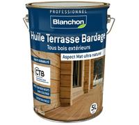 Huile pour terrasse et bardage - BLANCHON - Bois grisé - 5 L - Finition mate - Imprégnation transparente