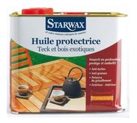 STARWAX - Huile Haute Protection Mobilier de Jardin - Bois Exotiques et Européens - Résiste à l’Eau, Graisses et UV - Longue Durée - Enrichie en Résine et Huile de Bois - Fabriquée en France - 2,5 L