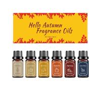 Huiles aromatiques d'automne pour le salon - Lot de 6 parfumées, mélange de parfum riche, extrait de parfum naturel | Ensemble diffuseur d'automne pour bougies, savons, vacances, Noël