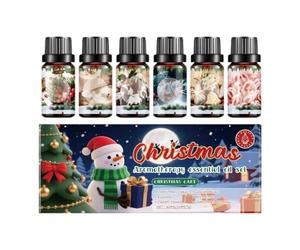 Huiles ées Pour Diffuseur Désodorisant Naturel Automnal pour Bougies, | Lot De 6 Huiles Noël Pour Diffuseur pour Automne, Fournitures Festives, Maison, Voiture, Salle de Bain, Fabrication d