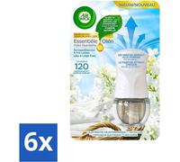 Huiles essentielles Air Wick – Kit de démarrage pour diffuseur d'arômes électrique – Lilas & Linge frais – 19 ml - Pack économique - 6 pièces
