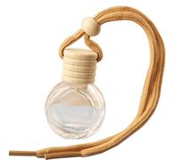 Huiles essentielles pour diffuseur automatique - Bouteilles de parfum | suspendues | Bouteille en verre avec couvercle en bois de 10 ml | Aromathérapie de parfum de voiture réutilisable | Remorque